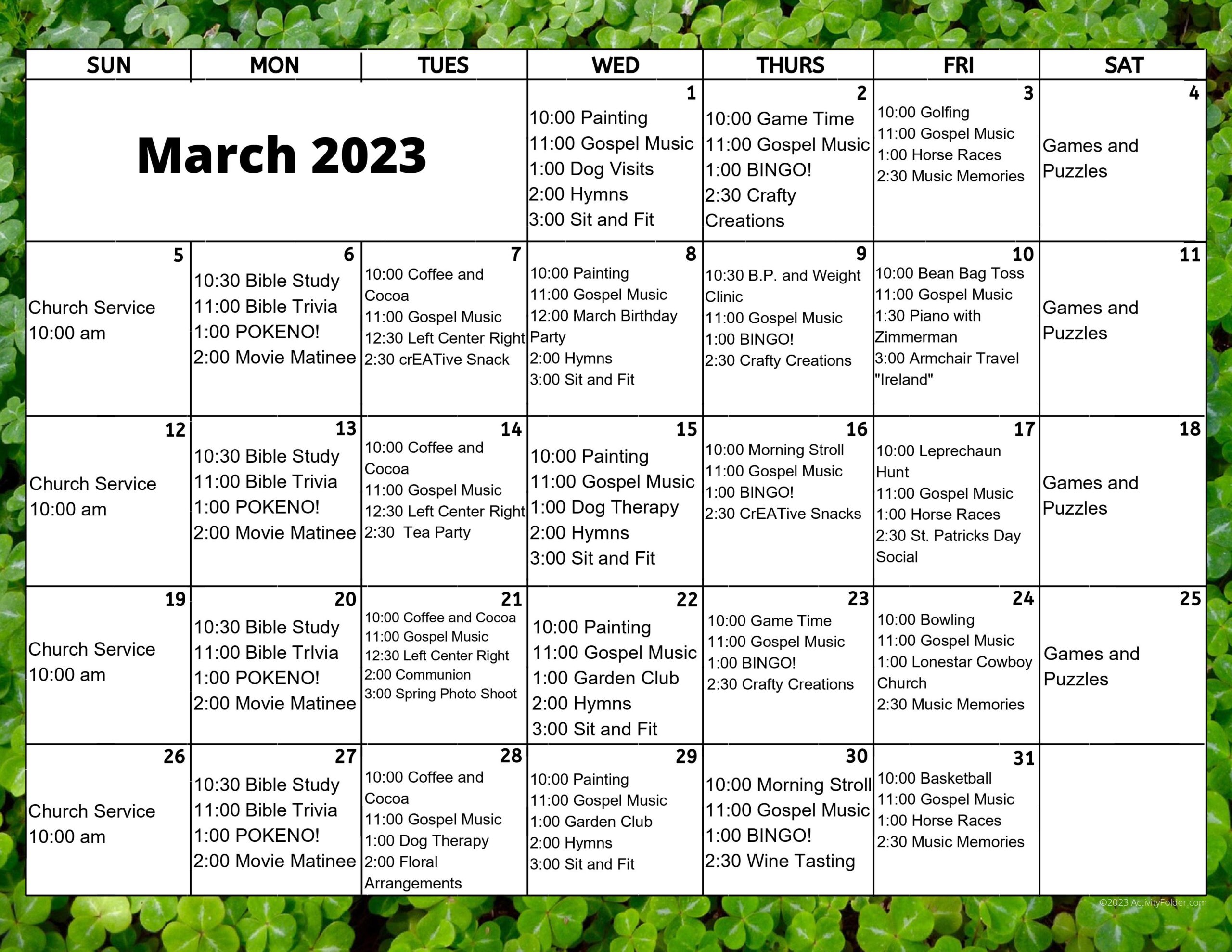 January 2022 Activities